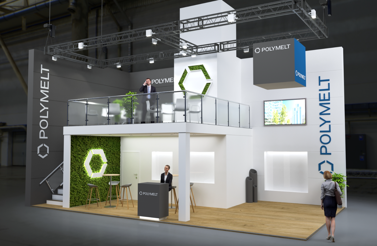 3D-Design des Messestands